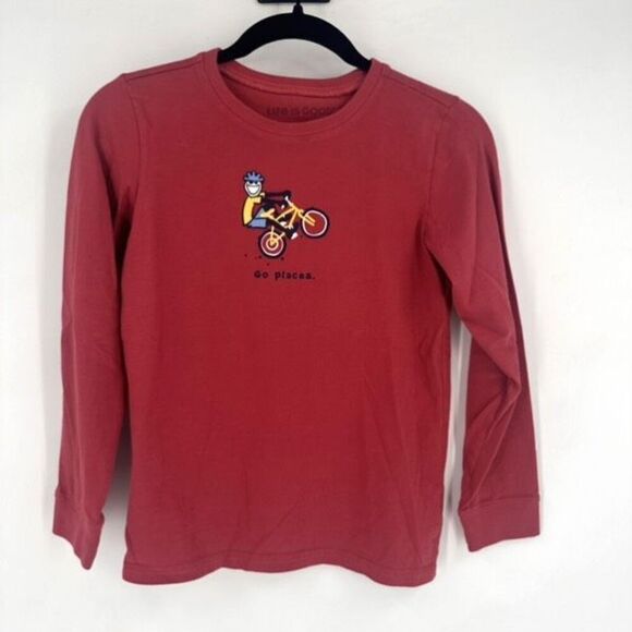 Life is Good Long Sleeve kids unisex Dirt bike Adventure ‎ T-Shirt Large - Picture 1 of 11